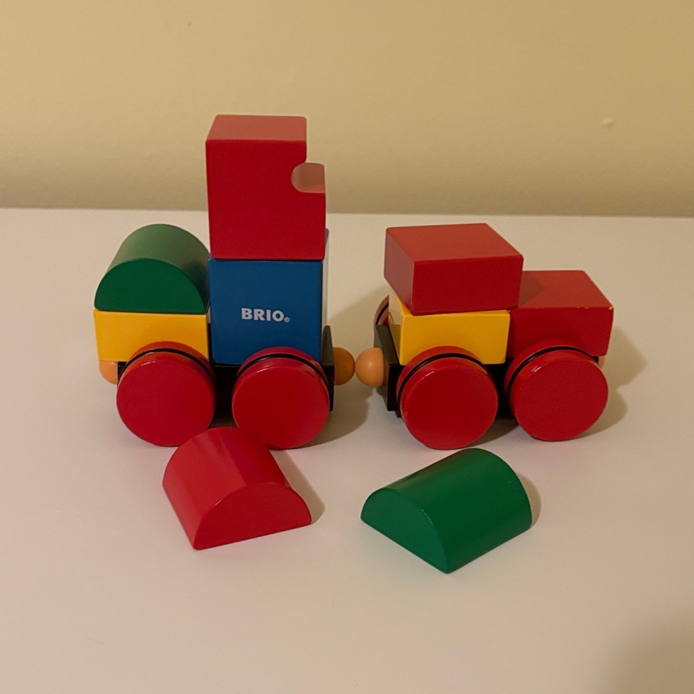 BRIO Colorful Wooden Train Building Set
